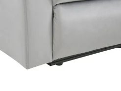 Beliani 3-Istuttava Sohva Sametti Saadettava Vaaleanharmaa Verdal Fashion