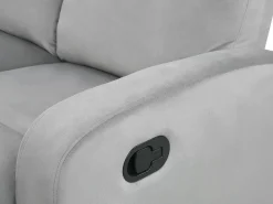 Beliani 3-Istuttava Sohva Sametti Saadettava Vaaleanharmaa Verdal Fashion