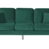 Beliani 3-Istuttava Sohva Sametti Smaragdinvihrea Gavle Cheap