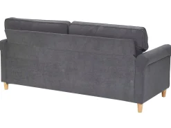 Beliani 3-Istuttava Sohva Sametti Tummanharmaa Ronneby Cheap
