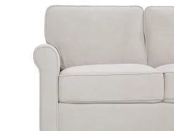 Beliani 2-Istuttava Sohva Sametti Vaalea Beige Ronneby Store