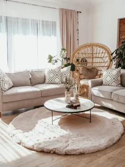 Beliani 2-Istuttava Sohva Sametti Vaalea Beige Ronneby Store