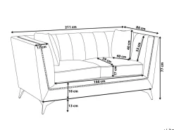 Beliani 3-Istuttava Sohva Samettinen Harmaa Gaula Clearance
