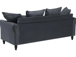 Beliani 3-Istuttava Sohva Samettinen Harmaa Bornholm Best