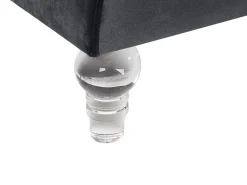 Beliani 3-Istuttava Sohva Samettinen Musta Arvika Flash Sale