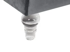 Beliani 3-Istuttava Sohva Samettinen Tummanharmaa Arvika Best Sale