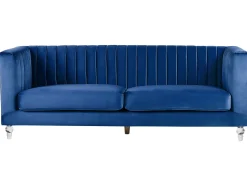 Beliani 3-Istuttava Sohva Samettinen Sininen Arvika Shop