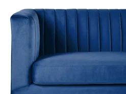 Beliani 3-Istuttava Sohva Samettinen Sininen Arvika Shop