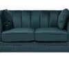 Beliani 2-Istuttava Sohva Samettinen Sinivihrea Gaula Cheap
