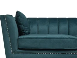 Beliani 2-Istuttava Sohva Samettinen Sinivihrea Gaula Cheap
