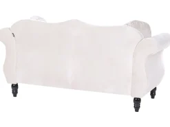 Beliani 2-Istuttava Sohva Samettinen Beige Skien Discount