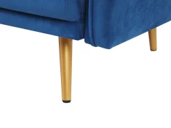 Beliani 3-Istuttava Sohva Samettinen Laivastonsininen Maura Clearance