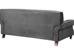 Beliani 3-Istuttava Sohva Samettinen Harmaa Eike Hot