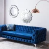 Beliani 3-Istuttava Sohva Samettinen Sininen Sotra Best Sale