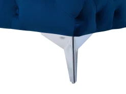 Beliani 3-Istuttava Sohva Samettinen Sininen Sotra Best Sale