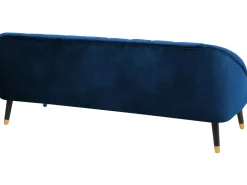 Beliani 3-Istuttava Sohva Samettinen Laivastonsininen Alsvag Hot