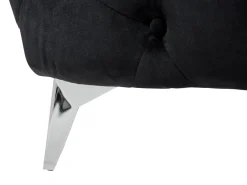 Beliani 3-Istuttava Sohva Samettinen Musta Sotra Shop