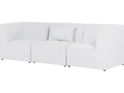 Beliani 3-Istuttava Sohva Vakosametti Luonnonvalkoinen Lemvig Sale