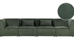 Beliani 4-Istuttava Sohva Vakosametti Tummanvihrea Lemvig Clearance