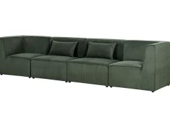 Beliani 4-Istuttava Sohva Vakosametti Tummanvihrea Lemvig Clearance