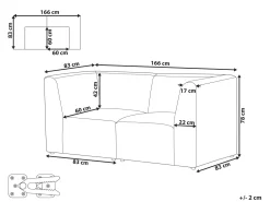 Beliani 2-Istuttava Sohva Vakosametti Luonnonvalkoinen Lemvig Online