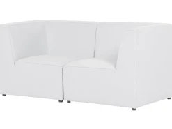 Beliani 2-Istuttava Sohva Vakosametti Luonnonvalkoinen Lemvig Online