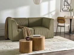 Beliani 2-Istuttava Sohva Vakosametti Tummanvihrea Lemvig New