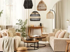 Beliani 3-Istuttava Sohva Vakosametti Lohenpunainen Viskan New