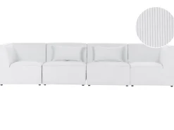 Beliani 4-Istuttava Sohva Vakosametti Luonnonvalkoinen Lemvig Fashion