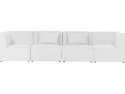 Beliani 4-Istuttava Sohva Vakosametti Luonnonvalkoinen Lemvig Fashion