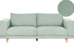 Beliani 3-Istuttava Sohva Vakosametti Mintunvihrea Nivala Store
