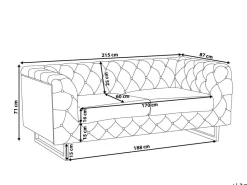 Beliani 3-Istuttava Sohva Valkoinen Vissland Fashion