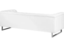 Beliani 3-Istuttava Sohva Valkoinen Vissland Fashion