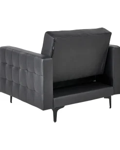 Beliani 5-Istuttava Sohvaryhma Keinonahka Musta Aberdeen Cheap