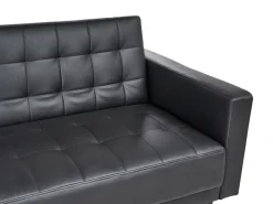 Beliani 5-Istuttava Sohvaryhma Keinonahka Musta Aberdeen Cheap