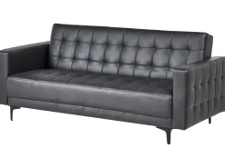 Beliani 5-Istuttava Sohvaryhma Keinonahka Musta Aberdeen Cheap