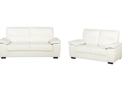 Beliani 5-Istuttava Sohvaryhma Keinonahka Kermanvalkoinen Vogar Discount