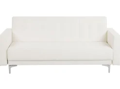 Beliani 5-Istuttava Sohvaryhma Keinonahka Valkoinen Aberdeen Cheap