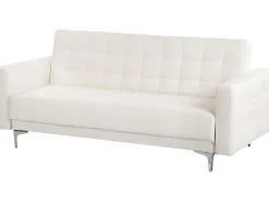 Beliani 5-Istuttava Sohvaryhma Keinonahka Valkoinen Aberdeen Cheap