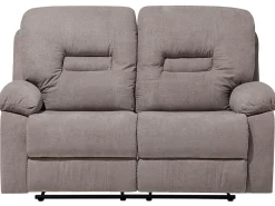 Beliani 6-Istuttava Sohvaryhma Manuaalisesti Saadettava Kangas Ruskeanharmaa Bergen Sale