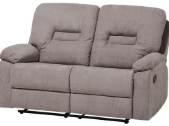 Beliani 6-Istuttava Sohvaryhma Manuaalisesti Saadettava Kangas Ruskeanharmaa Bergen Sale