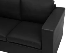 Beliani 6-Istuttava Sohvaryhma Nahka Musta Helsinki Online