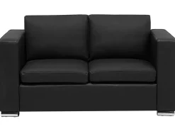 Beliani 6-Istuttava Sohvaryhma Nahka Musta Helsinki Online