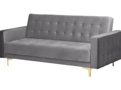 Beliani 5-Istuttava Sohvaryhma Sametti Harmaa Aberdeen Best Sale