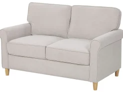 Beliani 5-Istuttava Sohvaryhma Sametti Vaalea Beige Ronneby Sale