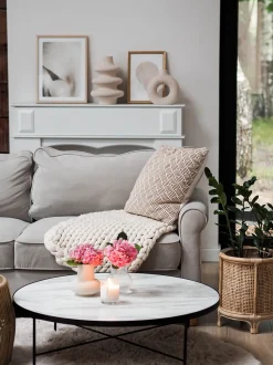 Beliani 5-Istuttava Sohvaryhma Sametti Vaalea Beige Ronneby Sale