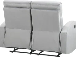 Beliani 6-Istuttava Sohvaryhma Sametti Saadettava Vaaleanharmaa Verdal Cheap