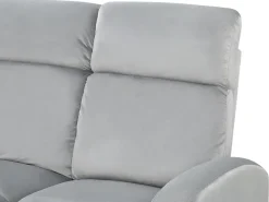 Beliani 6-Istuttava Sohvaryhma Sametti Saadettava Vaaleanharmaa Verdal Cheap