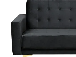 Beliani 5-Istuttava Sohvaryhma Sametti Musta Aberdeen Store