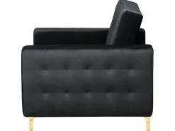 Beliani 5-Istuttava Sohvaryhma Sametti Musta Aberdeen Store